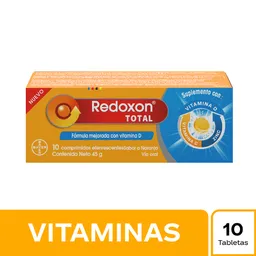 Redoxon Total Efervescente Vitamina C + Zinc + Vitamina D Tubo x 10 tab
