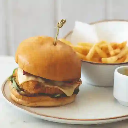 Crispy chicken burger