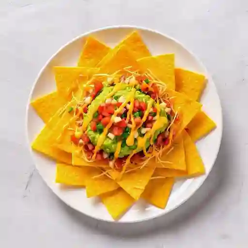 Nachos Con Queso Y Guacamole