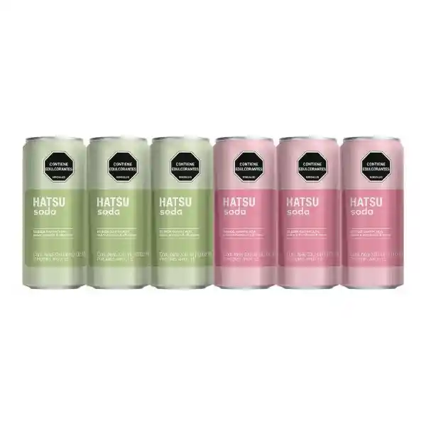 Hatsu Soda Sabor a Frambuesa y Sandía Surtidas