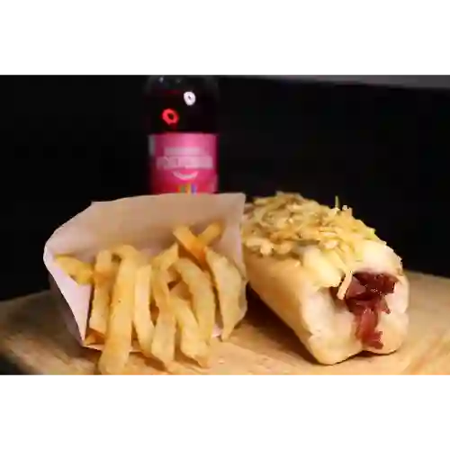 Combo Perra + Papas Fritas + Gaseosa.