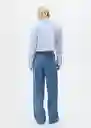 Pantalón Maria Tejano Medio Talla L Mujer Mango