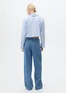 Pantalón Maria Tejano Medio Talla L Mujer Mango
