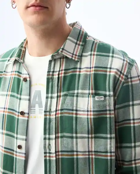 Camisa Hombre Verde Talla S 811G503_VER195420 Americanino