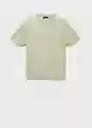 Camiseta Tricot Arraona Manzana Talla S Hombre Mango