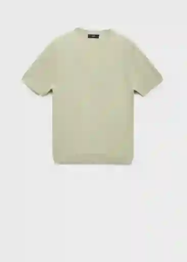 Camiseta Tricot Arraona Manzana Talla S Hombre Mango