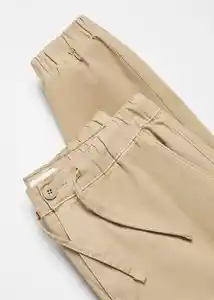 Pantalón Jogger 6 Beige Talla 21 Teen Niños Mango