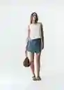 Camisa Lia Mujer Crudo Puro Claro Talla M 413G350 Naf Naf