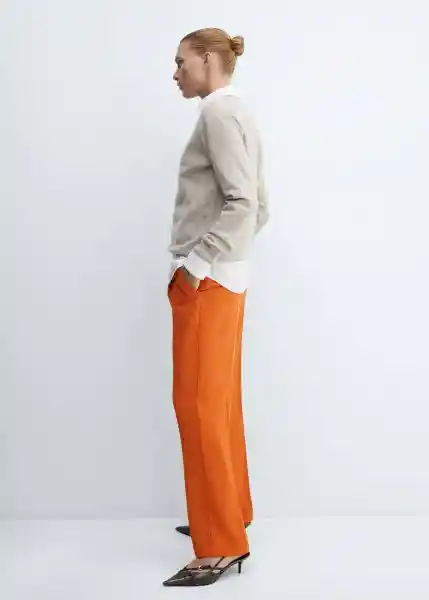 Pantalón Calder Caldero Talla 42 Mujer Mango