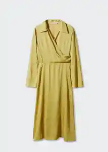 Vestido Chiffe-a Lima Talla M Mujer Mango