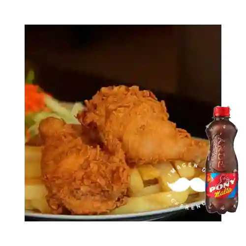 Combo Pollo Apanado + Pony Malta 300 ml