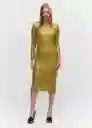 Vestido Kiria-A Oliva Talla L Mujer Mango