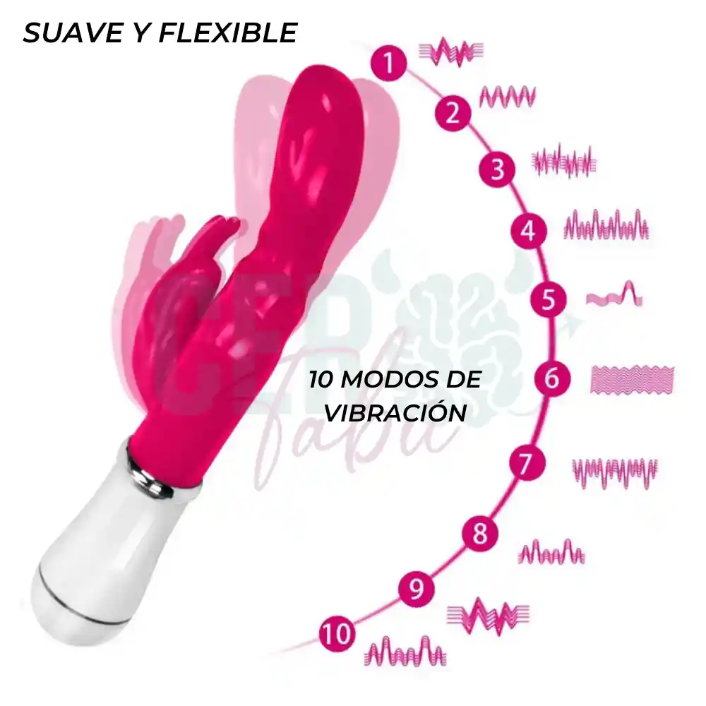 Rabbit Crystal Vibrador Clítoris y Punto G