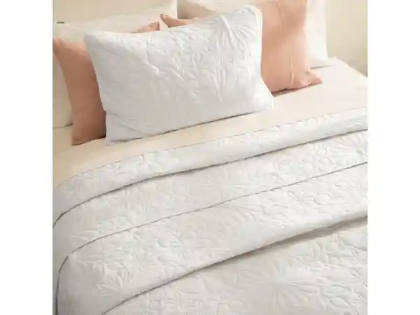Sábana Velvet Pinsonic Doble Blanca Casaideas