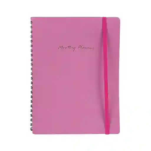 Cuaderno de Espiral con Plan Mensual Fucsia Miniso