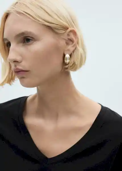 Camiseta Chalapi Negro Talla M Mujer Mango