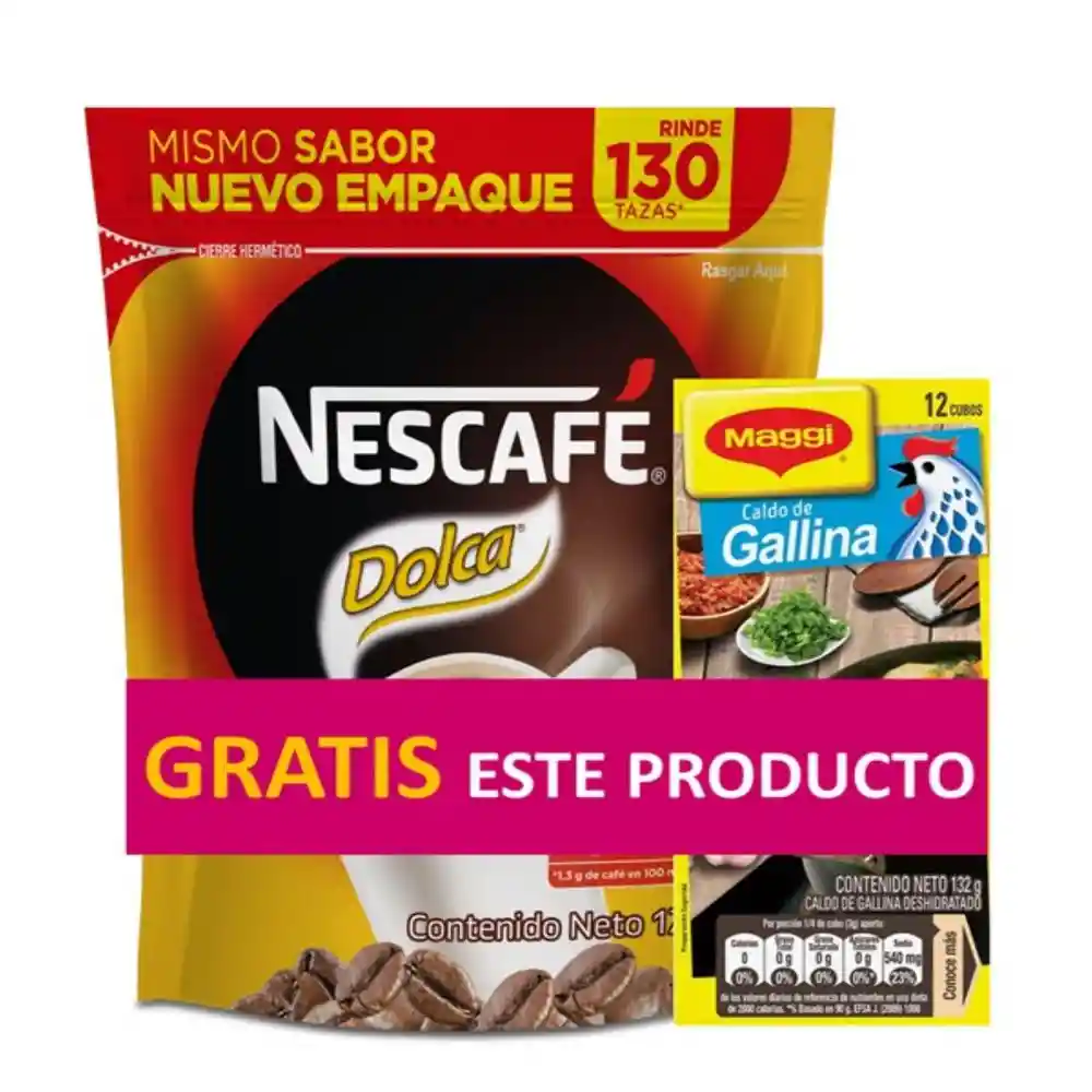 Nescafé Café Dolca más Caldo de Gallina