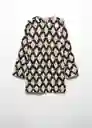 Vestido Rombus Crudo Talla M Mujer Mango