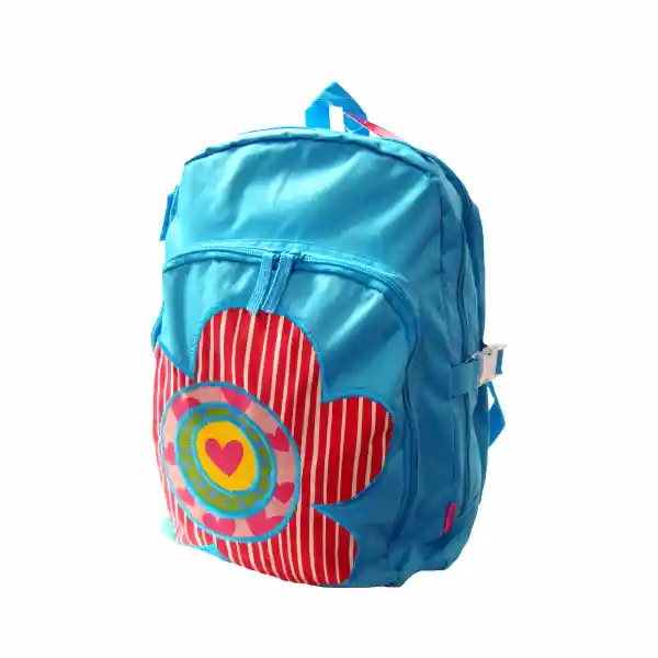 Agatha Ruiz de la Prada Mochila Grande Retales Flor Celeste