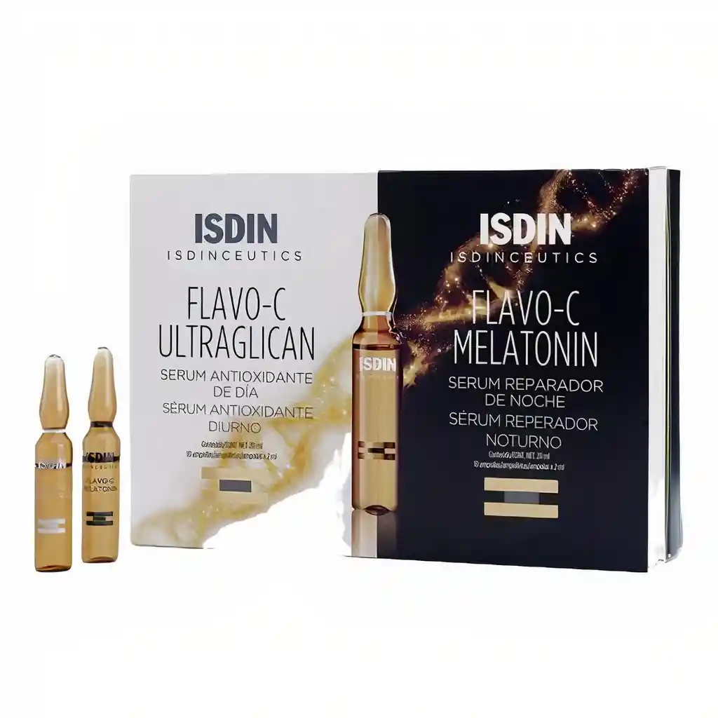 Isdin Serúm Antioxidante Flavo-C Ultraglican en Ampolletas