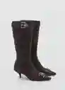 Botas Cinto Marrón Talla 38 Mujer Mango