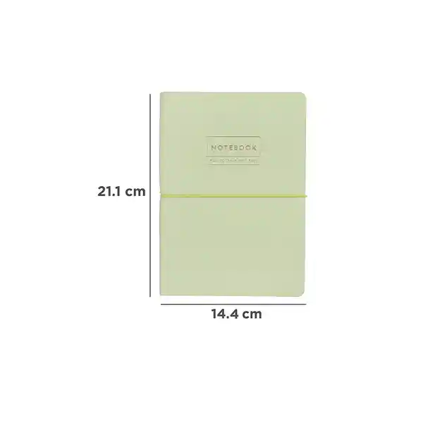 Cuaderno A5 de Tapas Duras 80 Hojas Lime Miniso