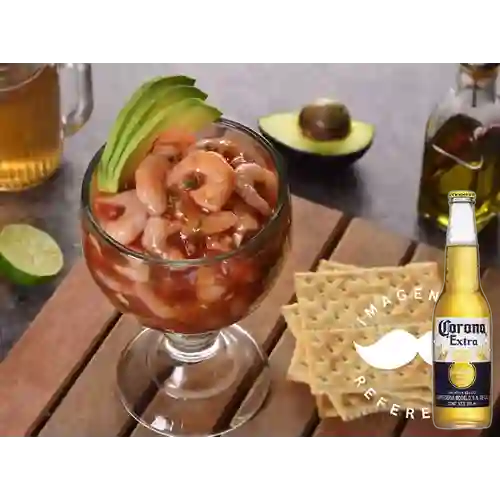 Combo Cóctel de Camarón + Corona Extra 355 ml