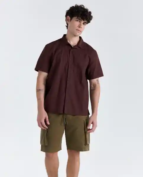 Camisa Hombre Café Talla L 819G007_CAF191420 Americanino