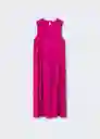 Vestido Verona-A Fucsia Talla M Mujer Mango