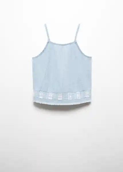 Blusa Bea Tejano Medio Talla 09 Niñas Mango