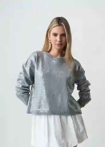 Saco Tejido Husky Mujer Gris L 483G013 Naf Naf
