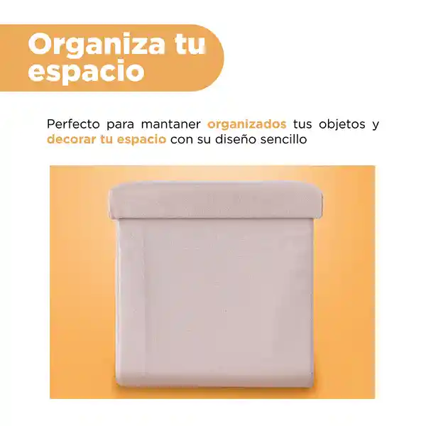 Organizador de Tela Plegable Cuadrada Beige Miniso