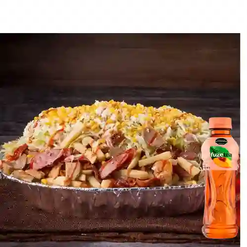 Combo Salchipapa Bambino + Fuze Tea Durazno 400ML