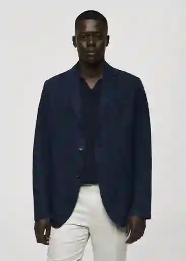 Blazer Americana Delave Navy Talla 48 Hombre Mango