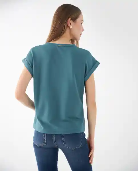 Camiseta Verde Espeso Oscuro Talla S 402F004 Esprit