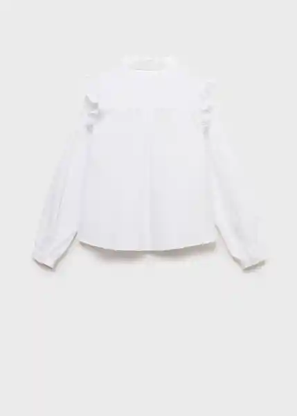 Camisa Carlota Blanco Talla 10 Niñas Mango