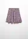 Falda Amapola Morado Talla 12 Niña Mango