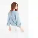  Camisa Petra Mujer Verde Escarchado Claro Talla L Naf-Naf 