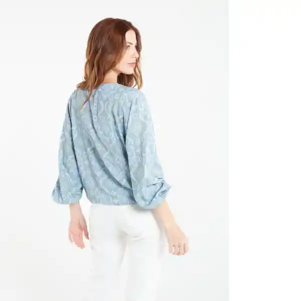  Camisa Petra Mujer Verde Escarchado Claro Talla L Naf-Naf 