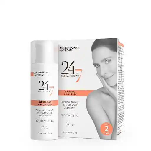 24-7 By Paola Turbay Serum Max Antimanchas Aclarante