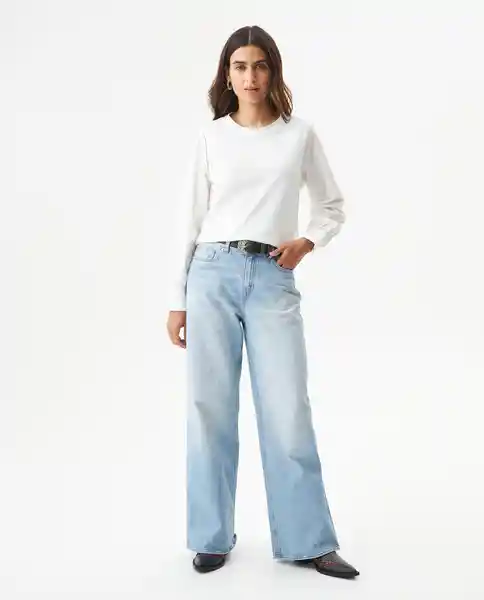 Camiseta Mixed Poplin Crudo Pristino Claro Talla S Chevignon