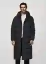 Abrigo Anorak Turino Antracita Talla L Hombre Mango