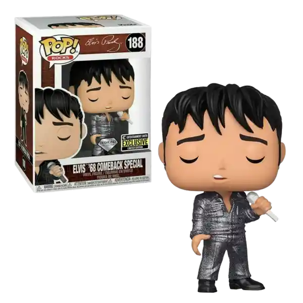 Funko Pop Figura Coleccionable Elvis 68 Comeback Special 188 Ee