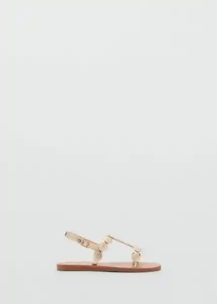 Sandalias Nati Oro Talla 34 Niñas Mango