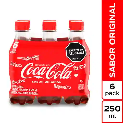 Gaseosa Coca-Cola Original 250ML x 6 Unds
