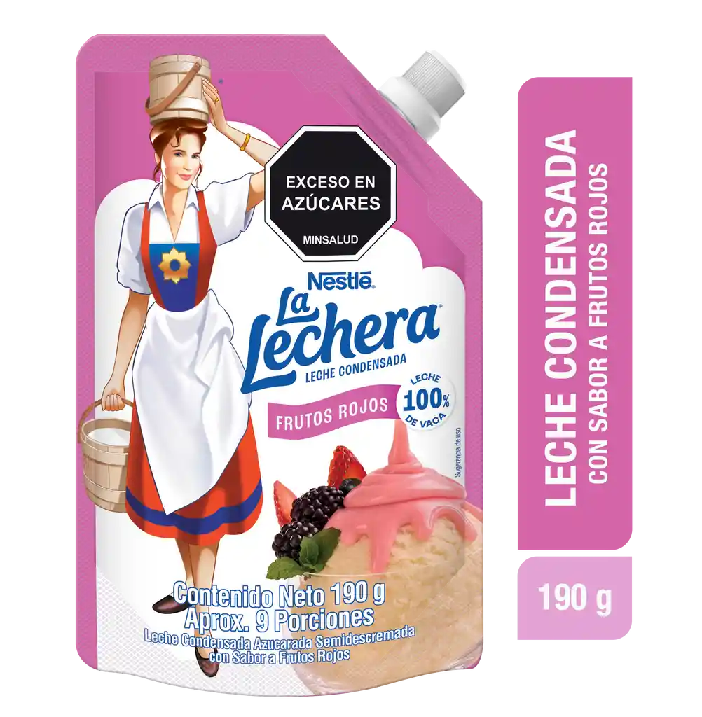 Leche condensada LA LECHERA Frutos Rojos x 190g