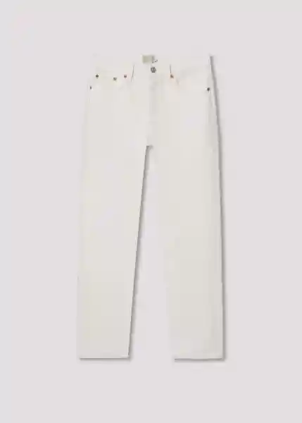 Jeans Am060 Blanco Talla 38 Mujer Mango