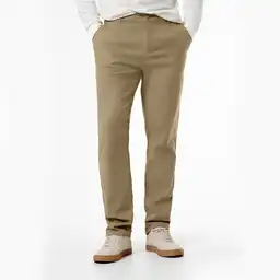 Pantalón Tipo Chino Tiro Medio Slim Fit en Algodón Masculino Agutty Gef Talla 34