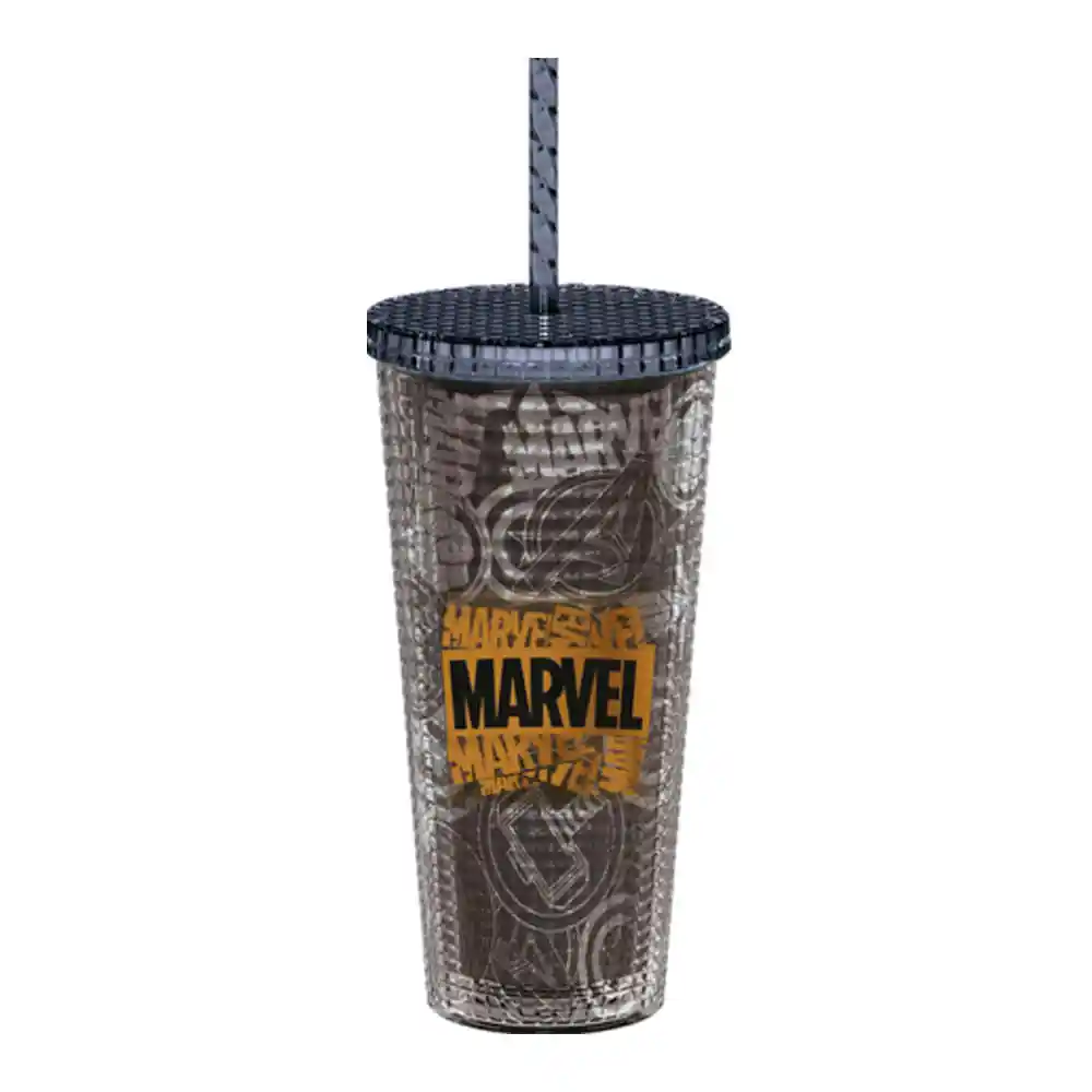 Vaso Con Pitillo Marvel