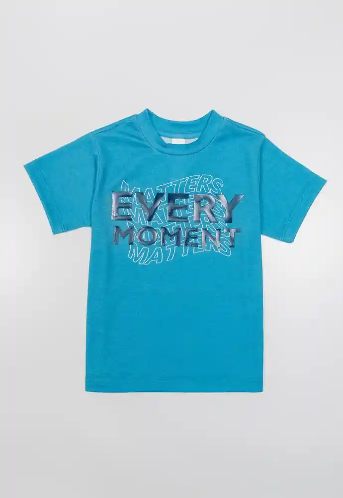 Camiseta Manga Corta 18/24mese-azul